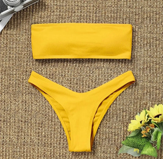 Strapless Bandeau Bikini Set
