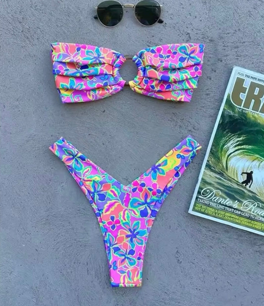 Strapless Bandeau Bikini Set