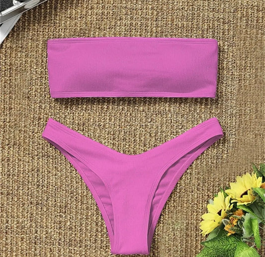 Strapless Bandeau Bikini Set