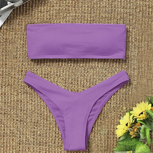 Strapless Bandeau Bikini Set
