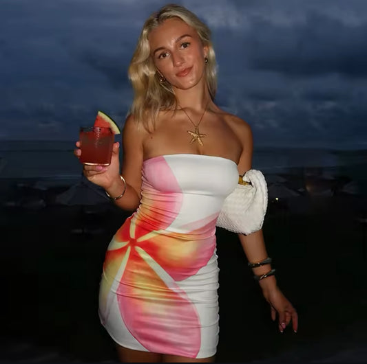 Stylish Short Strapless Mini Dress
