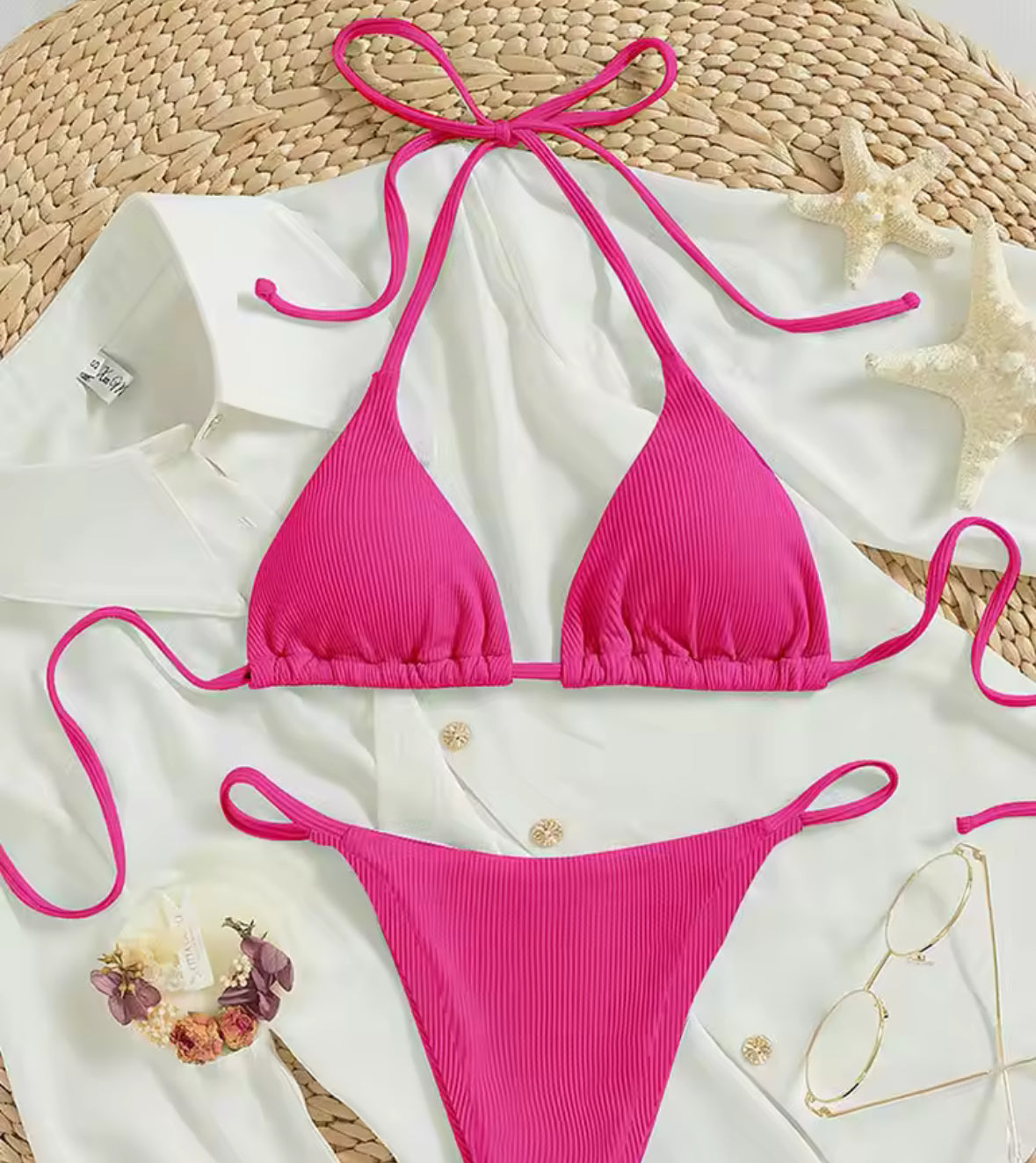 Classic Bikini Set ~ Hot Pink